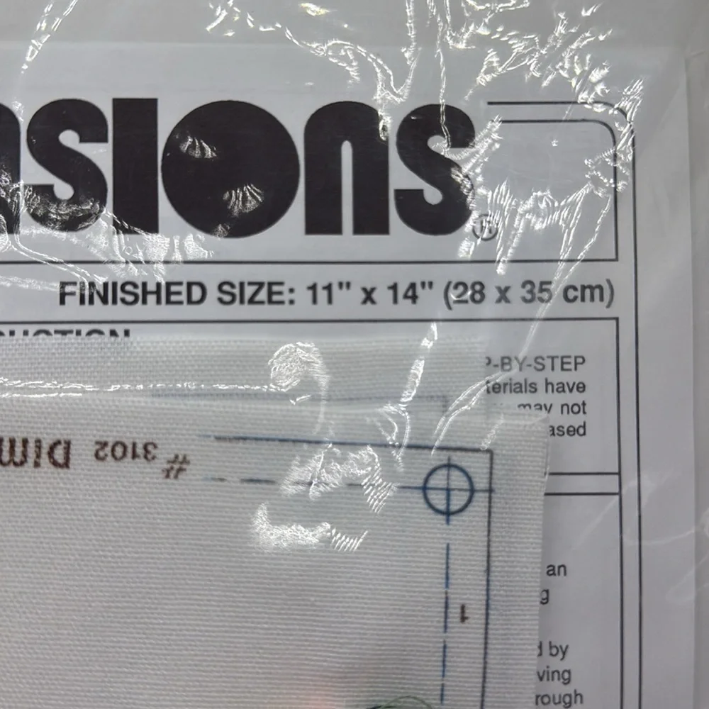 Vintage Unopened Dimensions Stamped Cross Stitch Kit FOOTPRINTS